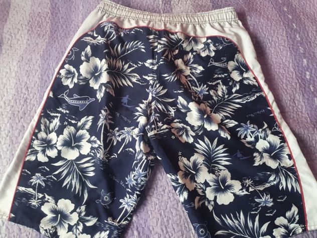 Costume pantaloncino Blu motivo floreale Tg M-46-NUOVO - Foto 3