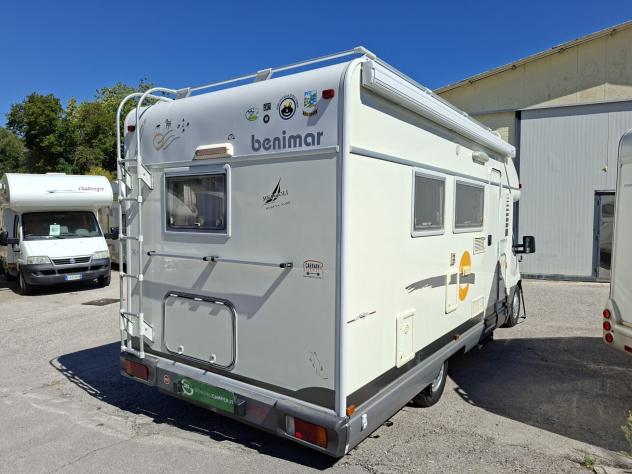 CAMPER BENIMAR DUCATO SEMINTEGRALE DINETTE LETTO FRANCESE PORTAMOTO CLIMATIZZATORE FOTOVOLTAICO CAMPEGGIO USATI GENERALI 1769 - Foto 4