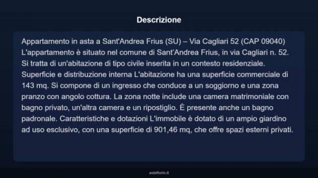 Immobile in asta di 143 m² in vendita a Sant'Andrea Frius - Foto 5