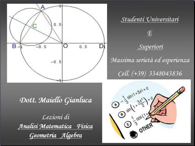 LEZIONI RIPETIZIONI di FISICA MATEMATICA GEOMETRIA ALGEBRA - PORTICI