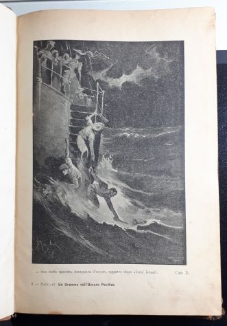 UN DRAMMA  SULL'OCEANO PACIFICO, E. SALGARI, BEMPORAD 1921. - Foto 3