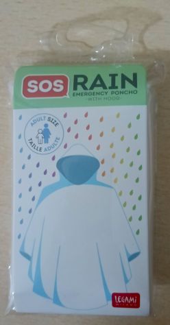 Poncho impermeabile usa e getta con cappuccio della marca Legami Milano