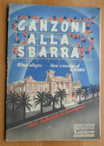 SPARTITO - CANZONI ALLA SBARRA-CHE DENTI-MODERATO SWING-DI D'ANZI E GIACOMAZZI -
