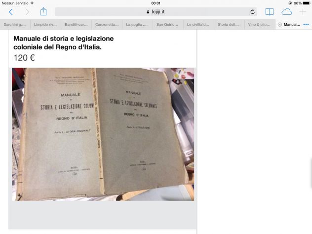 Manuale di storia e legislazione coloniale del Regno d'Italia. Parte 1 e 2