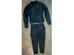 TUTA da MOTO in pelle colore Nero Divisibile Taglia M.