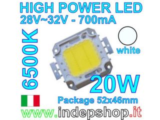 Led per acquario - Bianco Freddo 6500K - 20W - COB