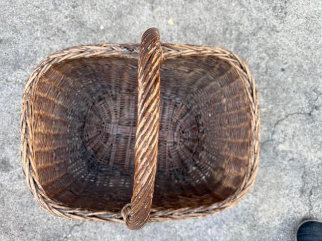 Cesto in Vimini Vintage Robusto e Artigianale Perfetto per Arredo o Uso Quotidia - Foto 4