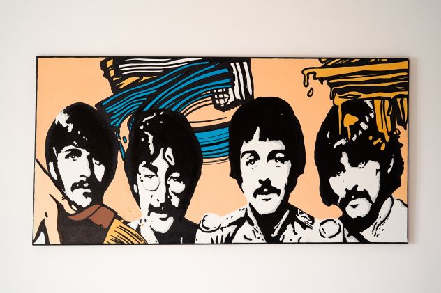 Quadro The Beatles dipinto a mano pop art