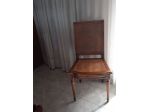 4 sedie legno massello e rattan