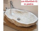 Lavabo lavandino da appoggio in pietra beige 2