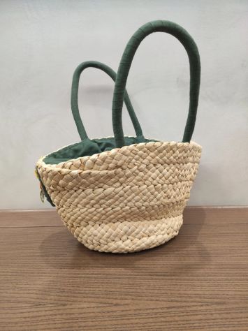 Borsa CARPISA in paglia con taschino interno - Foto 4