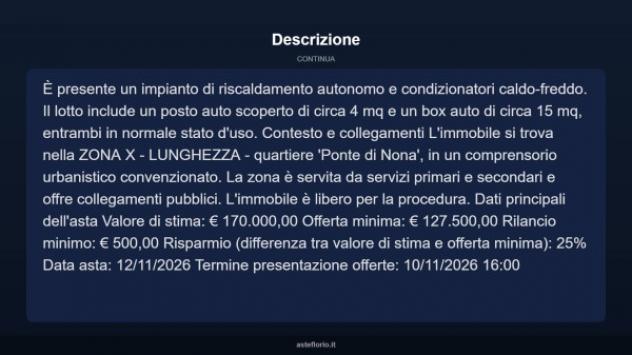 Immobile in asta di 78 m², box auto in vendita a Roma - Foto 13