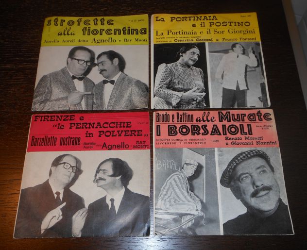 45 GIRI, n. 4 dischi strofette, barzellette, scenette comiche in vermacolo fior - Foto 6