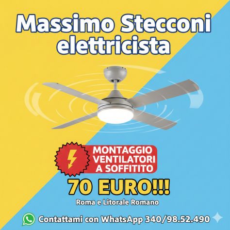 Montaggio ventilatore Roma - Foto 5
