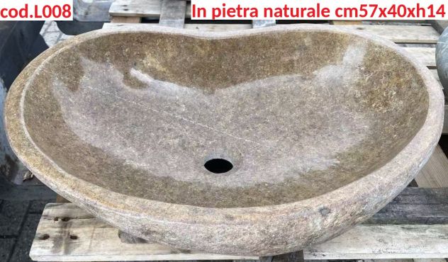 Lavabo lavandino da appoggio in pietra naturale 4 - Foto 3