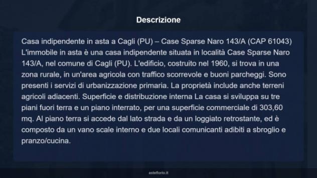 Immobile in asta di 303 m² con più di 5 locali in vendita a Cagli - Foto 13