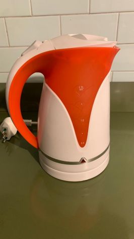 Bollitore elettrico bianco e arancione - Foto 2