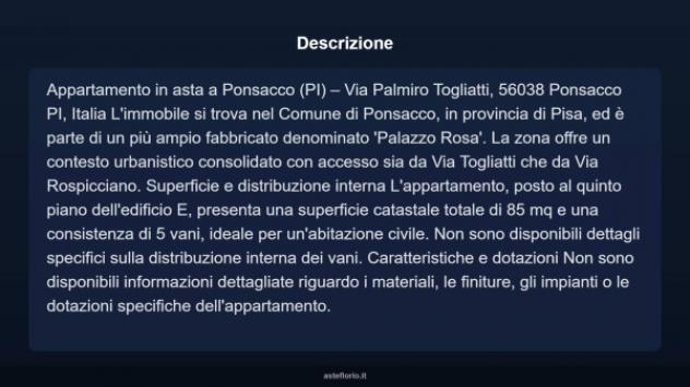 Immobile in asta di 85 m² in vendita a Ponsacco - Foto 3