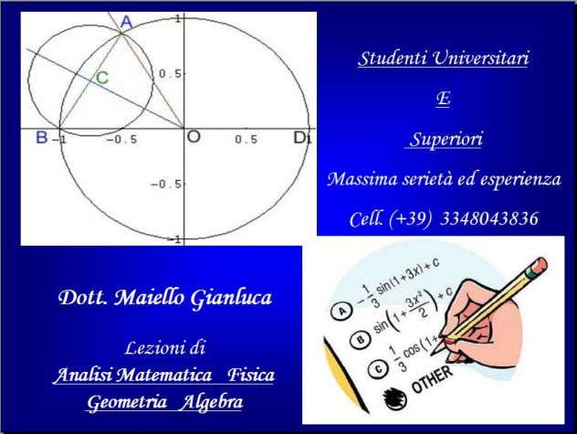 LEZIONI RIPETIZIONI di FISICA MATEMATICA GEOMETRIA ALGEBRA - PORTICI