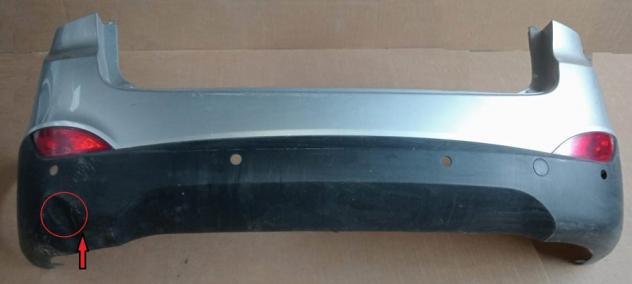 PARAURTI POST. COMPLETO ARGENTO (Parte Inferiore con Ammaccatura) C/Fori Sensori 999-U1305510 Carrozzeria  Lamierati esterni  Paraurti  Paraurti sup.