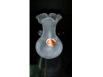 Vasetto Claraluna in vetro decorato a mano e argento