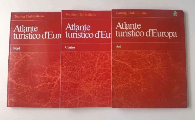 ATLANTE TURISTICO D'EUROPA 3 VOL.SUD,CENTRO,NORD 1°ED.TOURING CLUB ITALIANO,1984