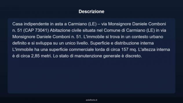 Immobile in asta di 157 m², box auto in vendita a Carmiano - Foto 3