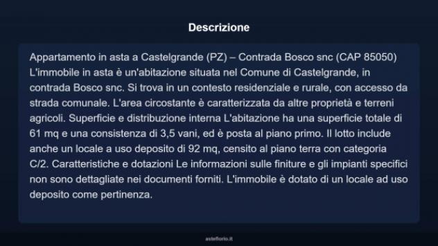 Immobile in asta di 61 m² in vendita a Castelgrande - Foto 3