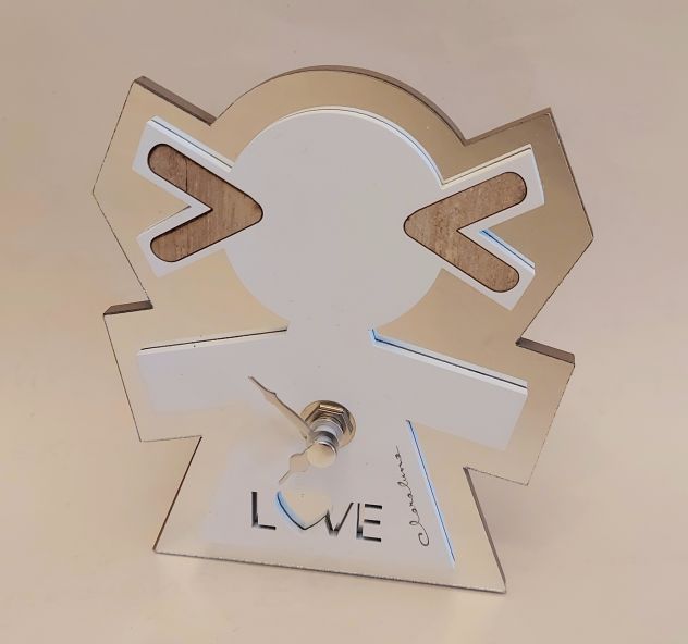 Orologio Bimba Love Claraluna in resina con decorazioni legno e specchio - Foto 5