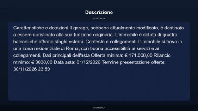 Immobile in asta di 123 m², box auto in vendita a Roma - Foto 5