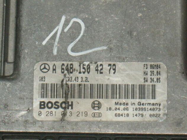 0281013219 ECU MERCEDES 0281013219 A6481504279 CR3.43 3.2L EDC 16C2-7.43 - Foto 2
