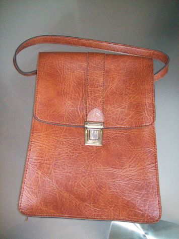 Borsa tracolla unisex in ecopelle nuova e vintage