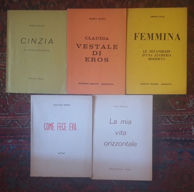 Lotto 5 libri erotismo anni '60