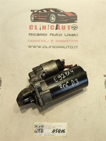 MOTORINO D' AVVIAMENTO BMW Serie 3 E92 Coupé 0986021230 1005831466 M57N306D3 diesel 2993 (0610)