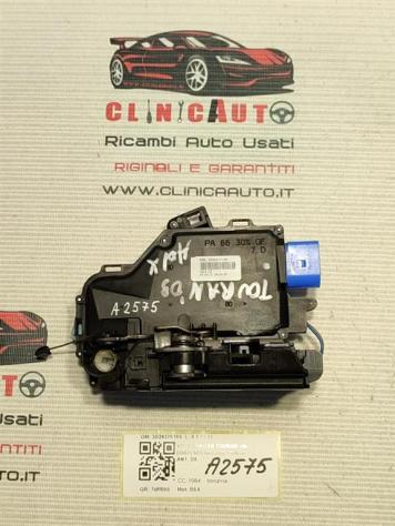 SERRATURA ANTERIORE DESTRA VOLKSWAGEN Touran 2° Serie 3D2837016S (0710)