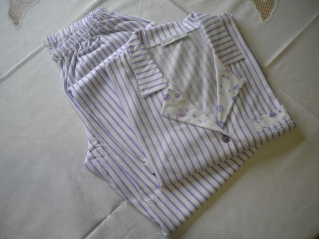 PIGIAMA DONNA MARTA NAZZARO tg.46 GIACCA+PANTALONI LUNGHI