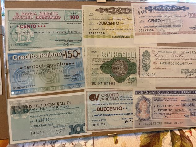 Mini assegni in Lire