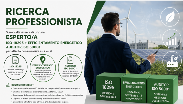 DOCENTE ISO18295 + efficientamento energetico + Auditor ISO50001