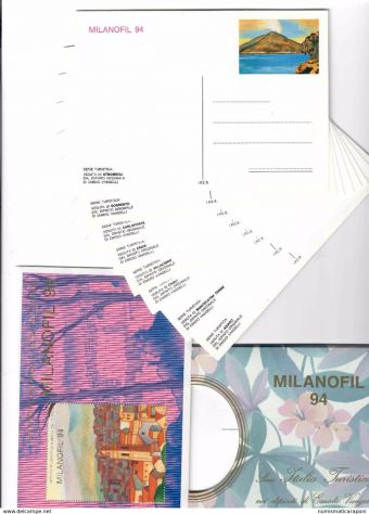 MILANOFIL '93 + 8 CARTOLINE TURISTICHE CON CUSTODIA