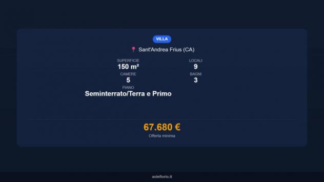 Immobile in asta di 150 m² con più di 5 locali in vendita a Sant'Andrea Frius - Foto 15