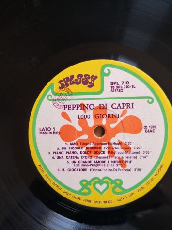 Disco Vinile Lp 33 giri di Peppino di Capri "1000 Giorni" originale del 1975. - Foto 5