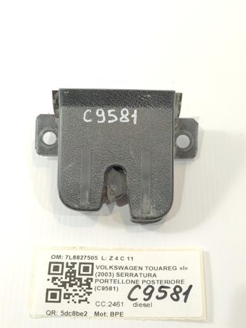SERRATURA PORTELLONE POSTERIORE VOLKSWAGEN Touareg 1° Serie 7L6827505 BPE (0206)