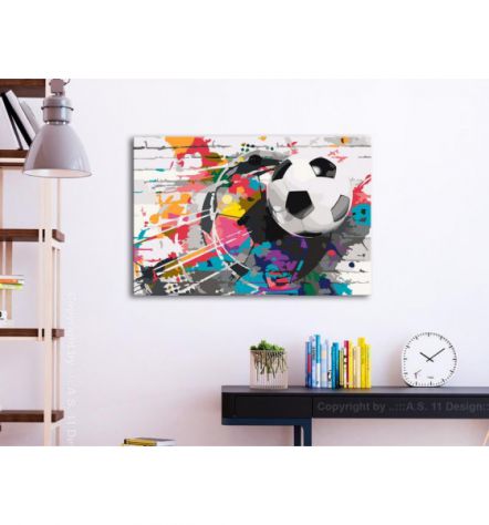 Quadro Fai Da Te 60x40 Cm. Calcio N.3 Arredalacasa Spedizione Gratis - Foto 2