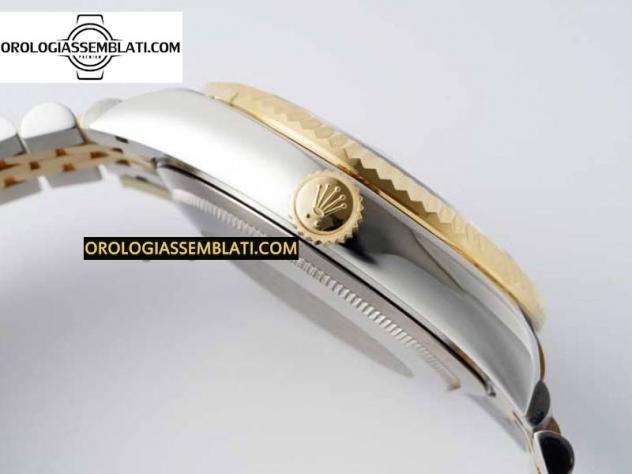 Rolex Replica SKYDWELLER SS/YG BEST EDITION QUADRANTE NERO SU BRACCIALE SS/YG JUBILEE A23J - Foto 4