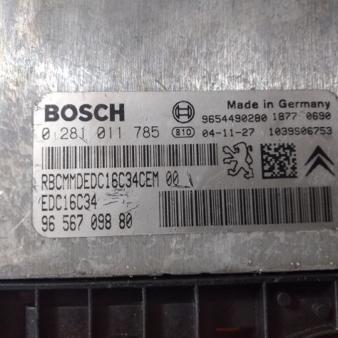 CENTRALINA MOTORE CITROEN C3 1.4 HDI BOSCH 0281011785 - 9658556880 - Foto 5