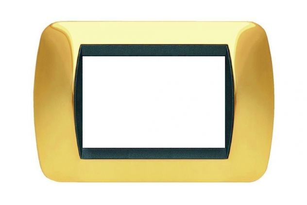 PLACCA BTICINO LIVING ORIGINALE, METALLO ORO LUCIDO