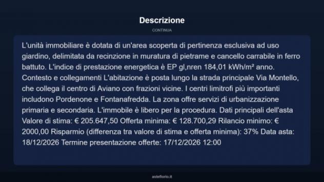 Immobile in asta di 229 m² con più di 5 locali in vendita a Aviano - Foto 18