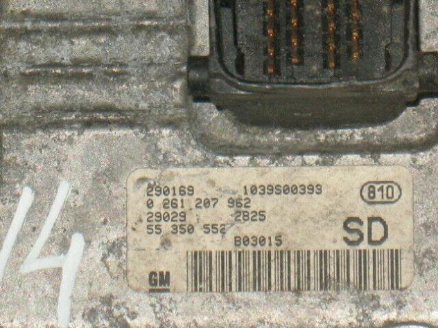 0261207962 ECU OPEL Corsa C 1.2 Z12XE BOSCH 0261207962 SD 2001-2003 - Foto 2