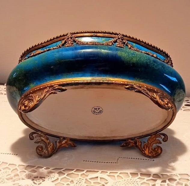 Paul Millet (1870-1950) Sevres , centrotavola oval - Foto 3