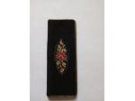 Set tascabile vintage pettine specchietto da borsetta anni 60 stoffa